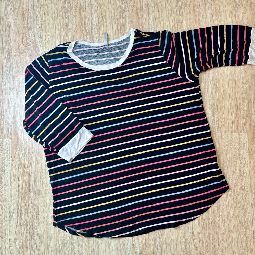 Multi Color 3/4 Sleeve Shirt